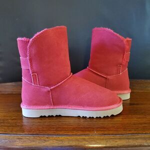 Style & Co RED Suede Teenyy Pull On Ankle Boots Size 7M